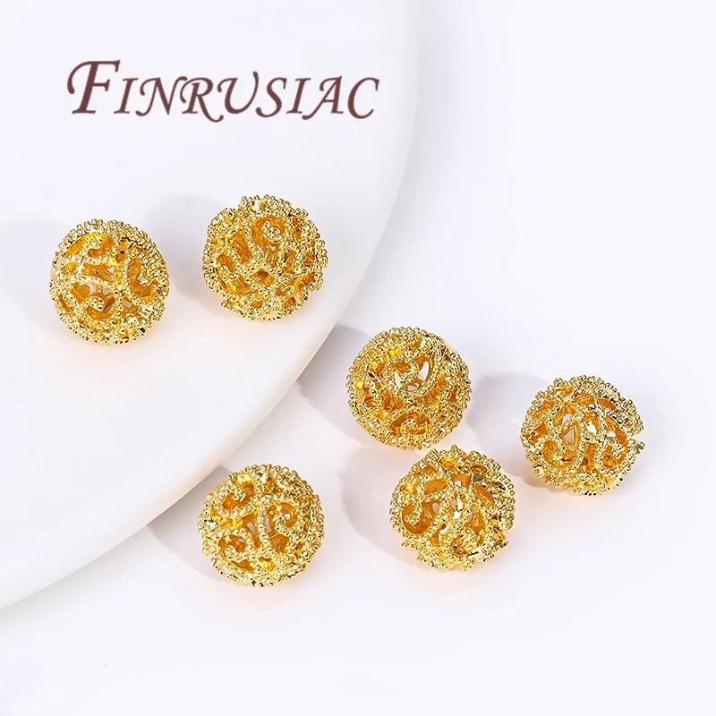 Gold Plated Brass Spacer Beads – DIY Jewelry Findings 6mm×8mm