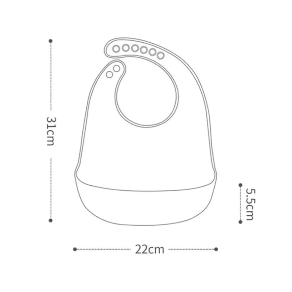 Silicone Baby Bib – Waterproof Cartoon Feeding Bib Ages 1–3