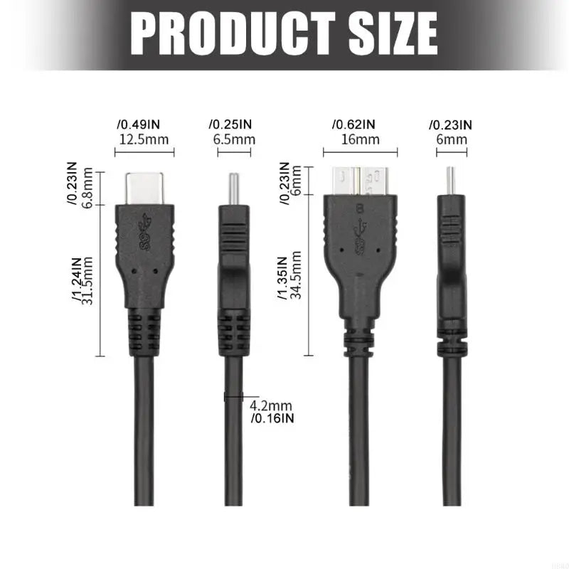 USB-C to Micro-B Hard Drive Cable | USB 3.0 Plug & Play