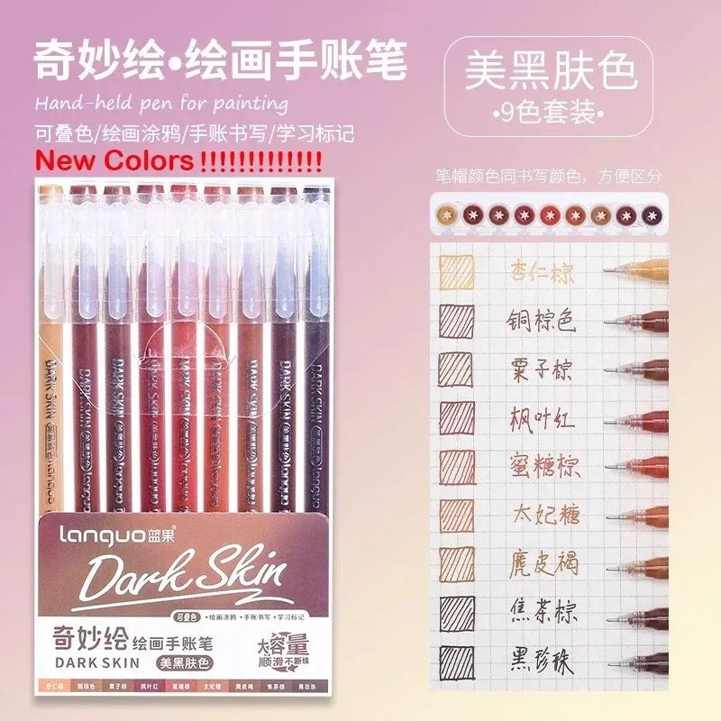 Glitter Gel Pen Set 162 Colors – 0.5mm & 1.0mm Art Pens