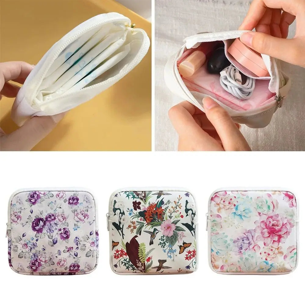 Zipper Pouch Sanitary Pads Bag Multipurpose Travel Coin Purse