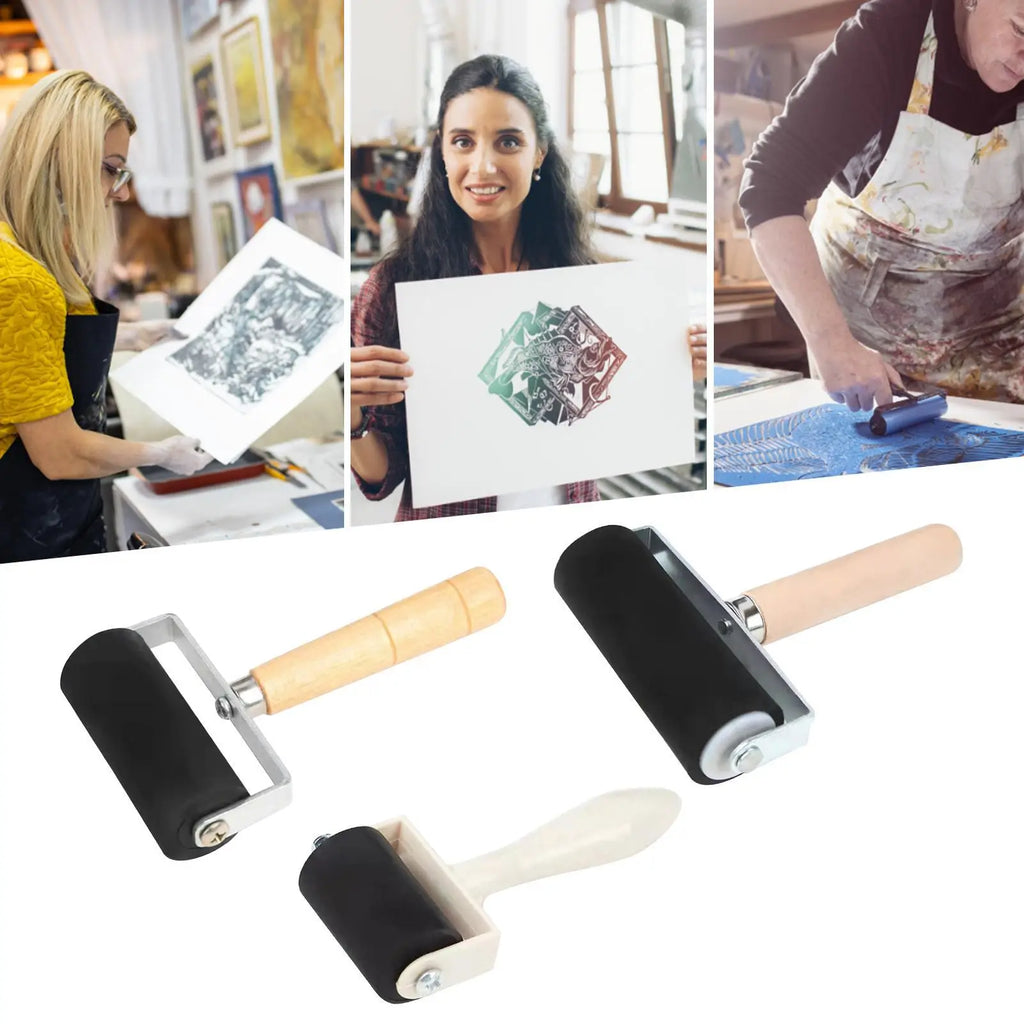 Rubber Brayer Roller – Printmaking Ink Stamping Art Tool