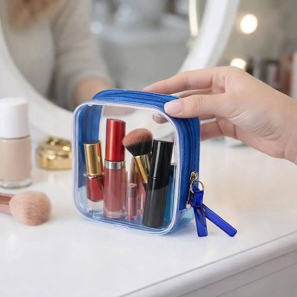 PVC Transparent Cosmetic Bag – Waterproof Travel Toiletry Bag