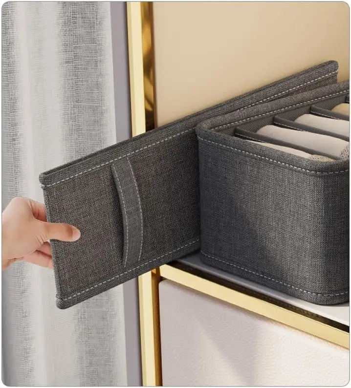 Foldable Fabric Drawer Organizer for Underwear, Socks & Belts