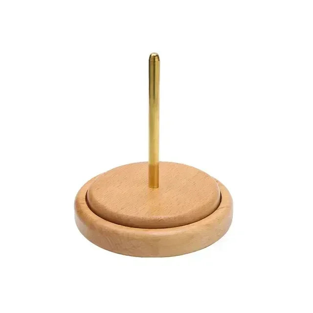 Beech Wood Rotating Yarn Holder Stand – Knitting Spool Tool