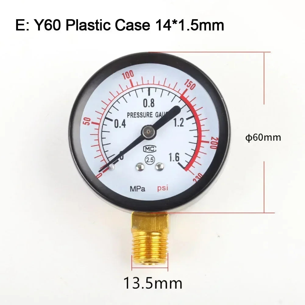 Y60 Pressure Gauge 0–230 PSI | Pool Filter & Air Compressor
