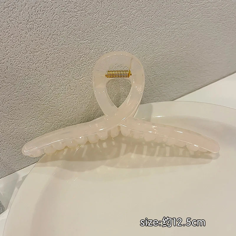 Large Acetate Claw Hair Clip – Korean Style Barrette for Women