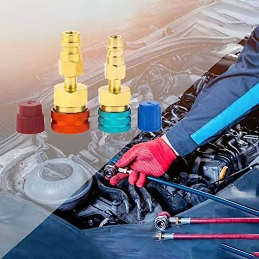 R1234YF to R134A Quick Coupler Adapter Kit – High & Low Side