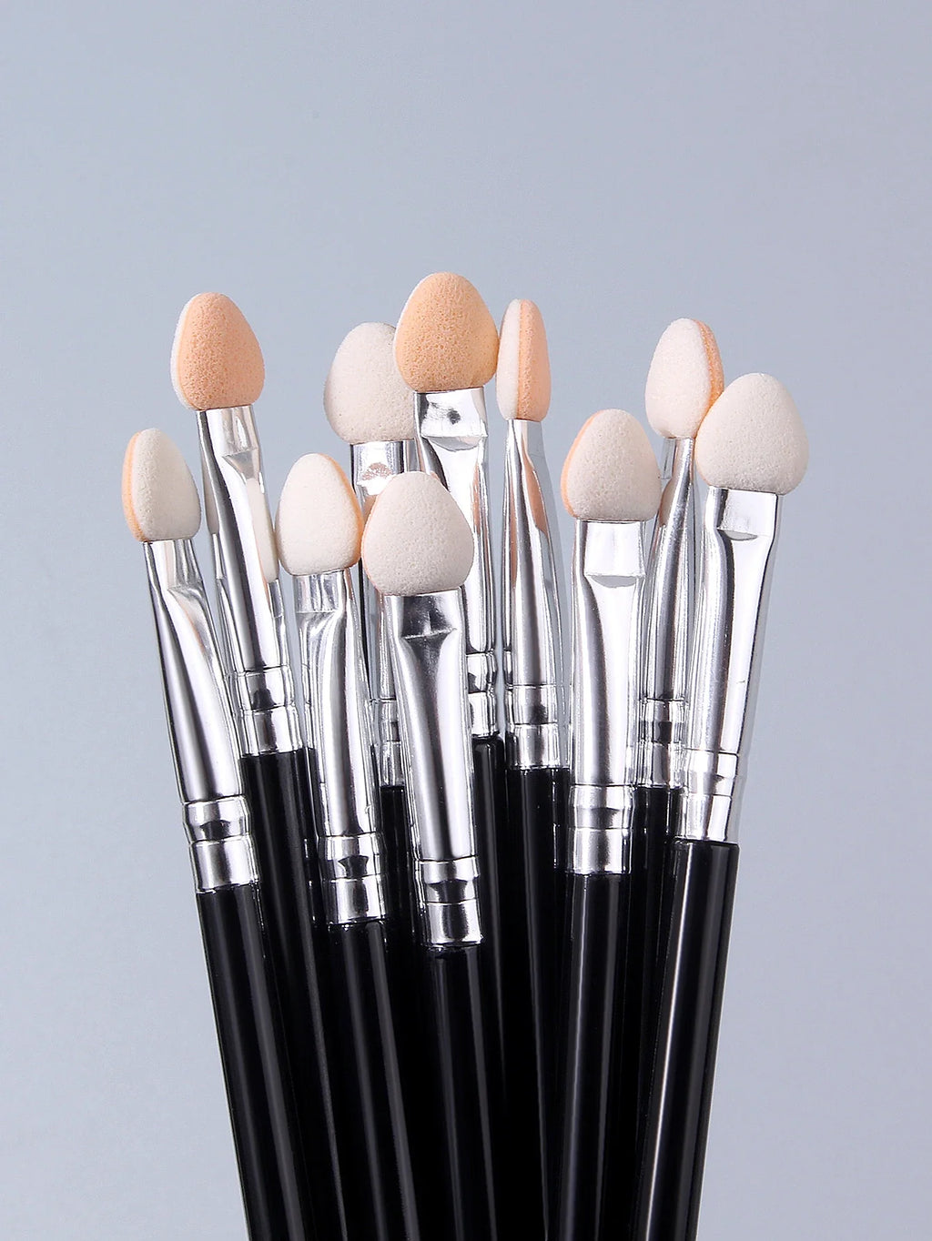 10Pcs Dual-Color Sponge Eyeshadow Brushes & Nail Smudge Sticks