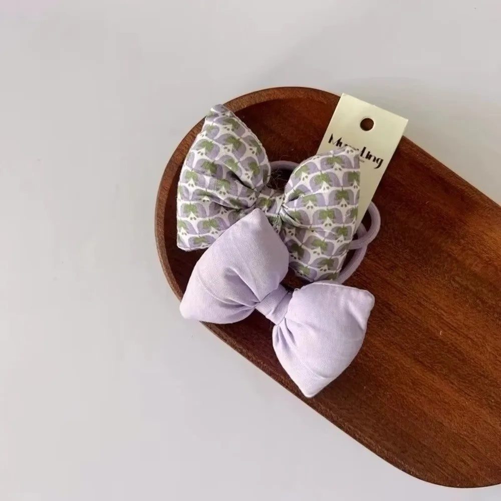 Floral Cotton Elastic Hair Bands for Toddlers – Baby Ponytail Ties
