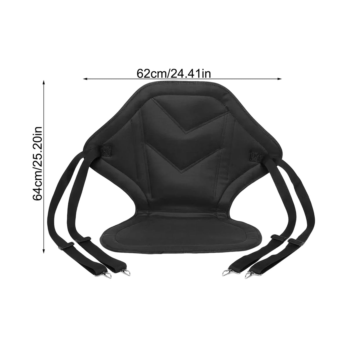Waterproof Kayak Seat Cushion with Back Support & Storage Bag