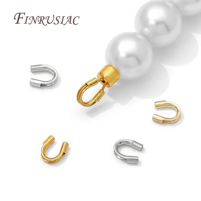 18K Gold Plated End Caps & U-Shape Wire Protectors | Jewelry