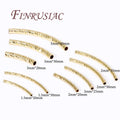 20Pcs 18K Gold Plated Brass Curved Tube Spacer Beads DIY