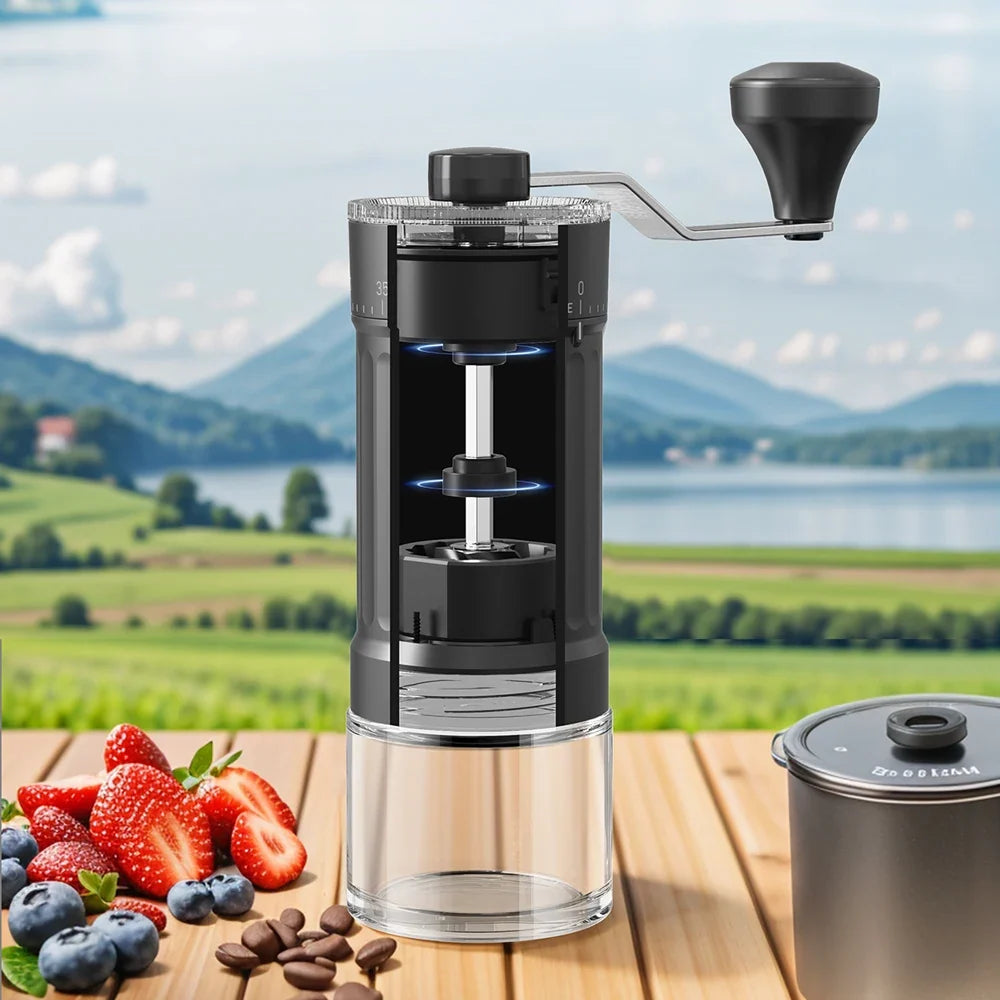 CLITON Manual Coffee Grinder – 40-Gear Ceramic Burr Portable