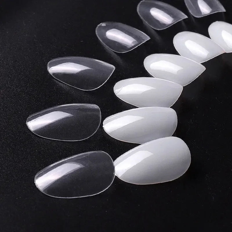 500pcs Press On Nails Short Oval Full Cover Acrylic Tips