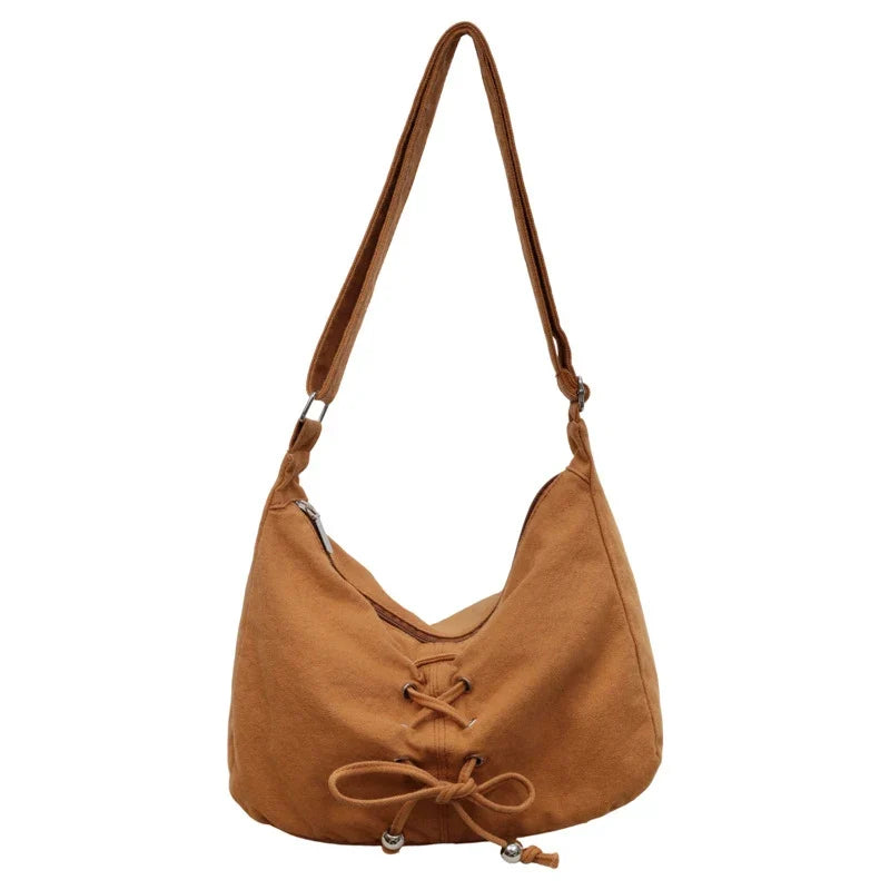Women's Large Canvas Tote Crossbody Shoulder Bag | Nixie