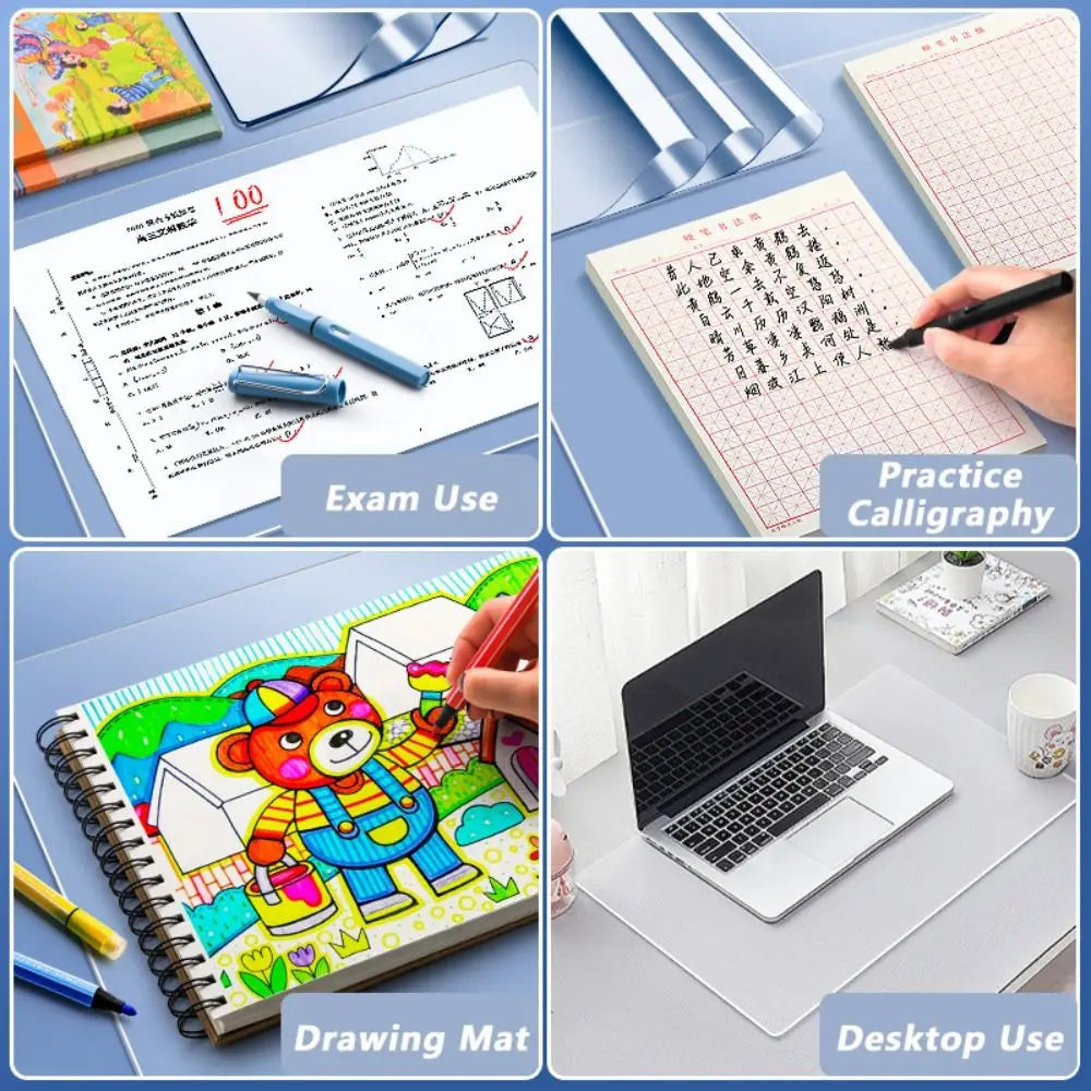 Transparent PP Desk Mat – Waterproof Writing Pad A2 A3 A4 A5