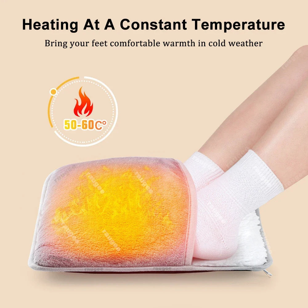 Raugee USB Electric Foot Warmer – Soft Plush Heating Pad