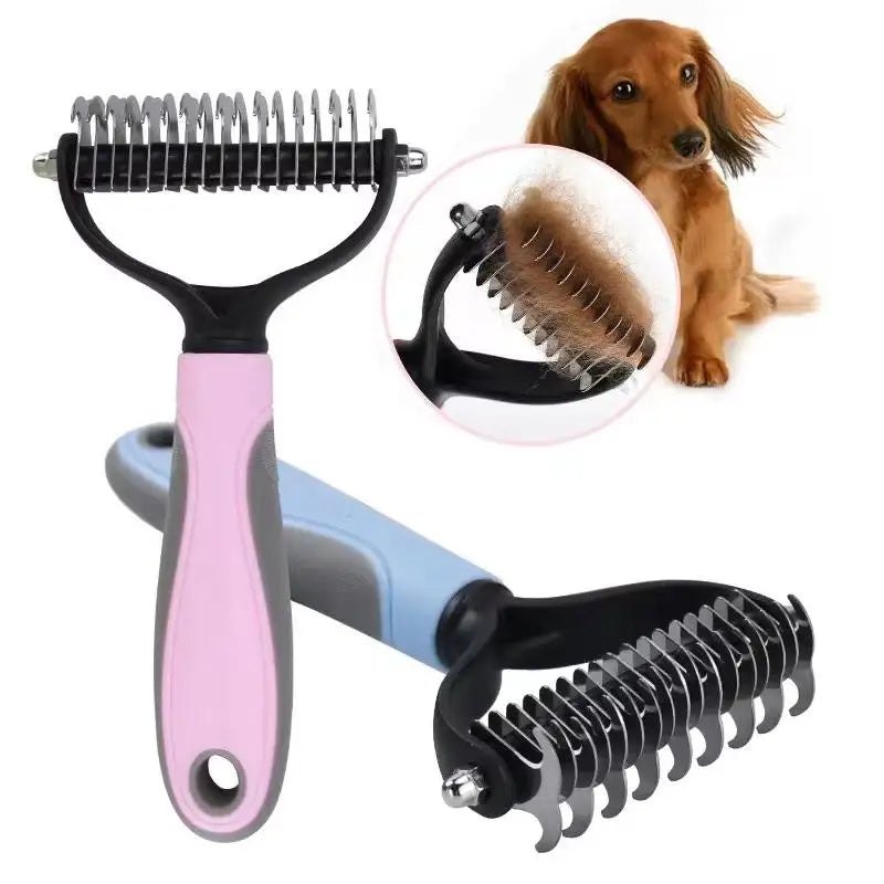 Professional Pet Deshedding Brush for Dogs & Cats