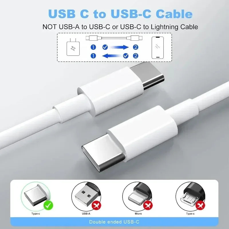 100W USB-C to USB-C Fast Charging Cable | 1M 1.5M 2M