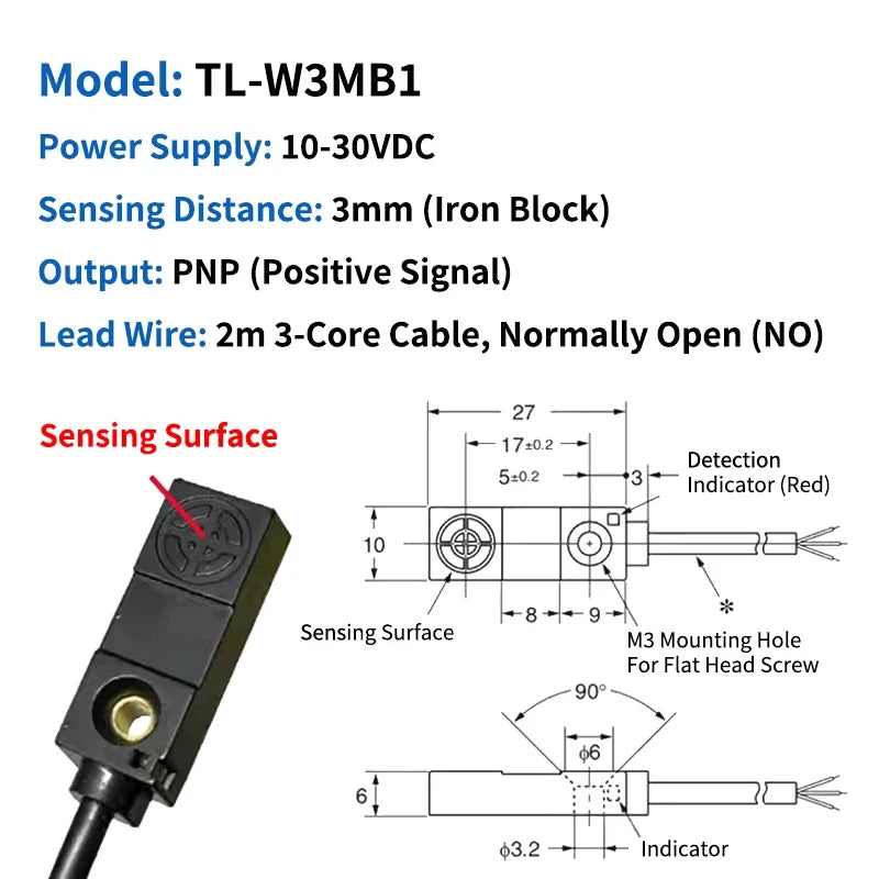 OMCH TL-W NPN/PNP Inductive Proximity Sensor 1.5mm 3mm DC