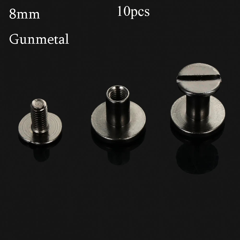 10Pcs Copper Screw Rivets 5/6.5/8mm – Leather Craft Bags