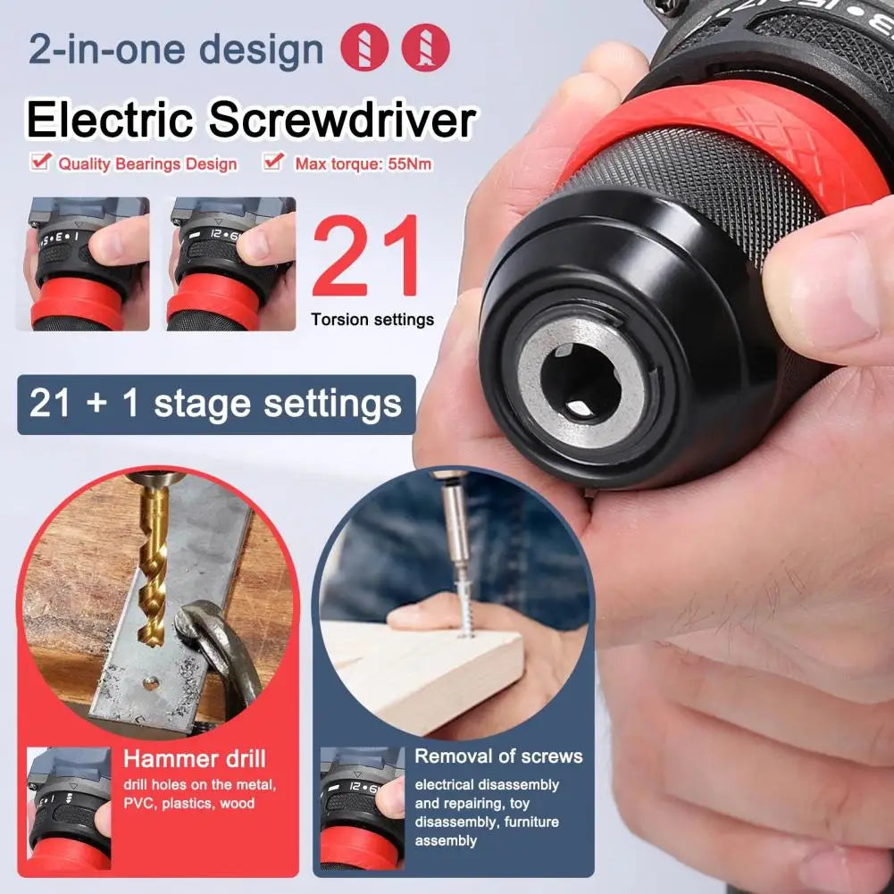 16.8V Cordless Drill Driver – 45Nm Brushless Motor Power Tool