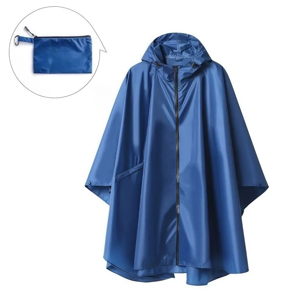 3-in-1 Hooded Waterproof Raincoat – Lightweight Outdoor Poncho