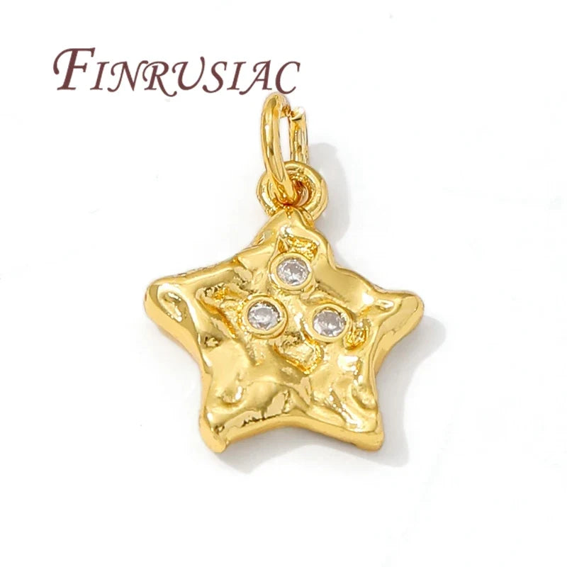 18K Gold Plated Star Charms – DIY Earring & Necklace Pendants
