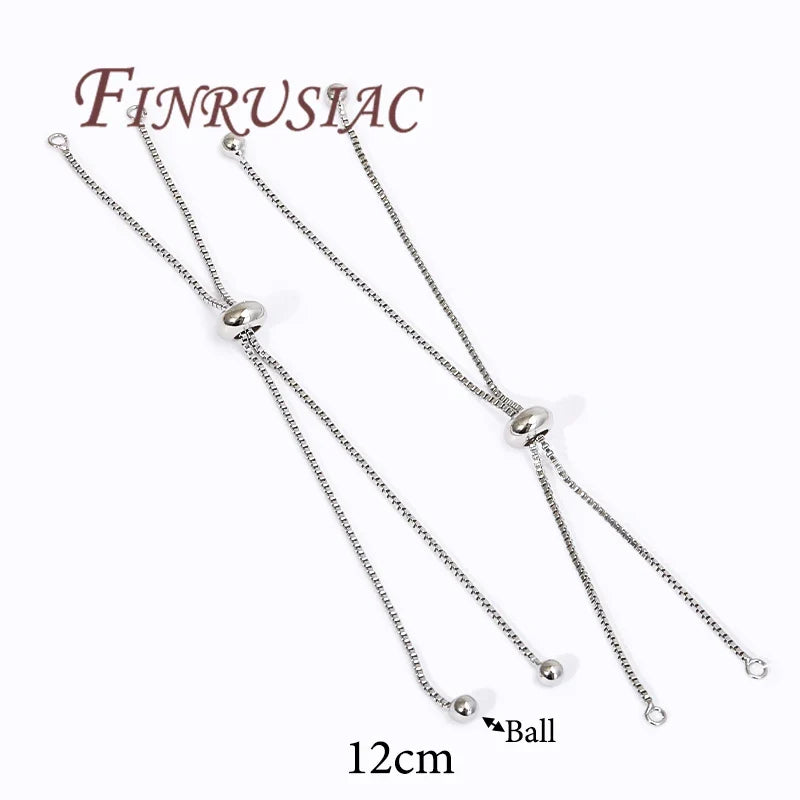 18K Gold Plated Slider Extender Chain Bracelet | 6cm & 12cm