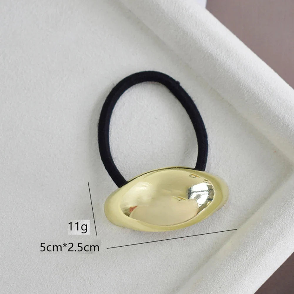 Metal Double-Layer Elastic Hair Bands & Scrunchies for Women