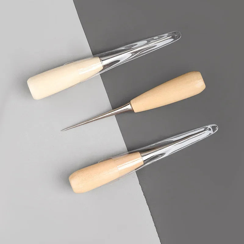 Leather Awl Wooden Handle – DIY Piercing & Shoemaking Tool
