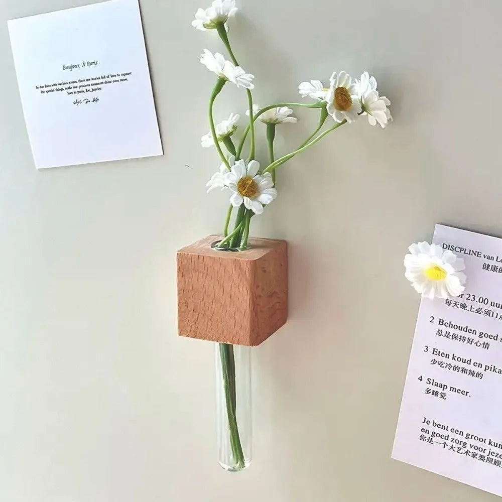 Wooden Refrigerator Vase – French Country Flower Holder