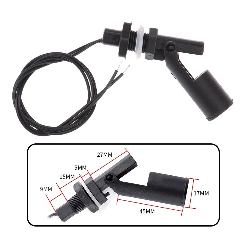 PP Plastic Ball Float Switch 12V–110V Water Level Sensor