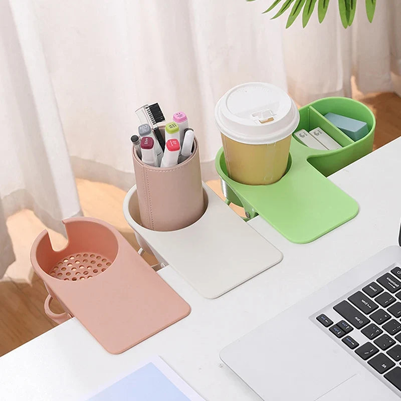 ABS Clip-On Desk Cup Holder – Table Side Drink Holder