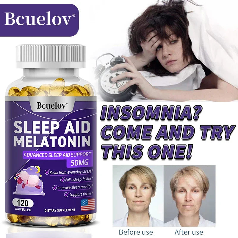 Melatonin Capsules + L-Theanine | Vegan, Non-GMO, Gluten Free