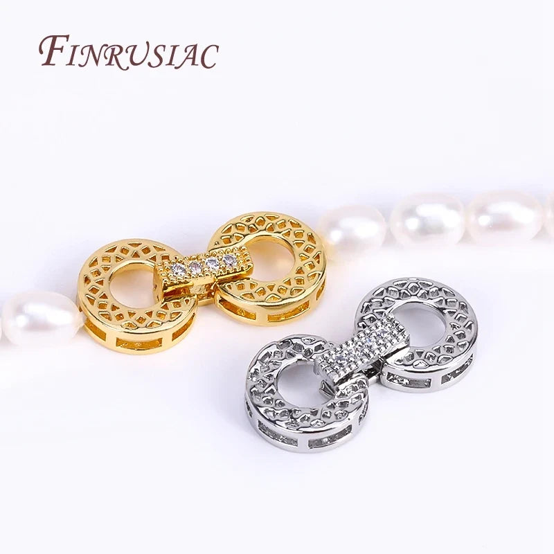18K Gold Plated Zircon Clasp Connector Beads | DIY Jewelry