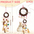 2-Pack Hanging Rabbit Chew Toy – Natural Small Pet Accessory