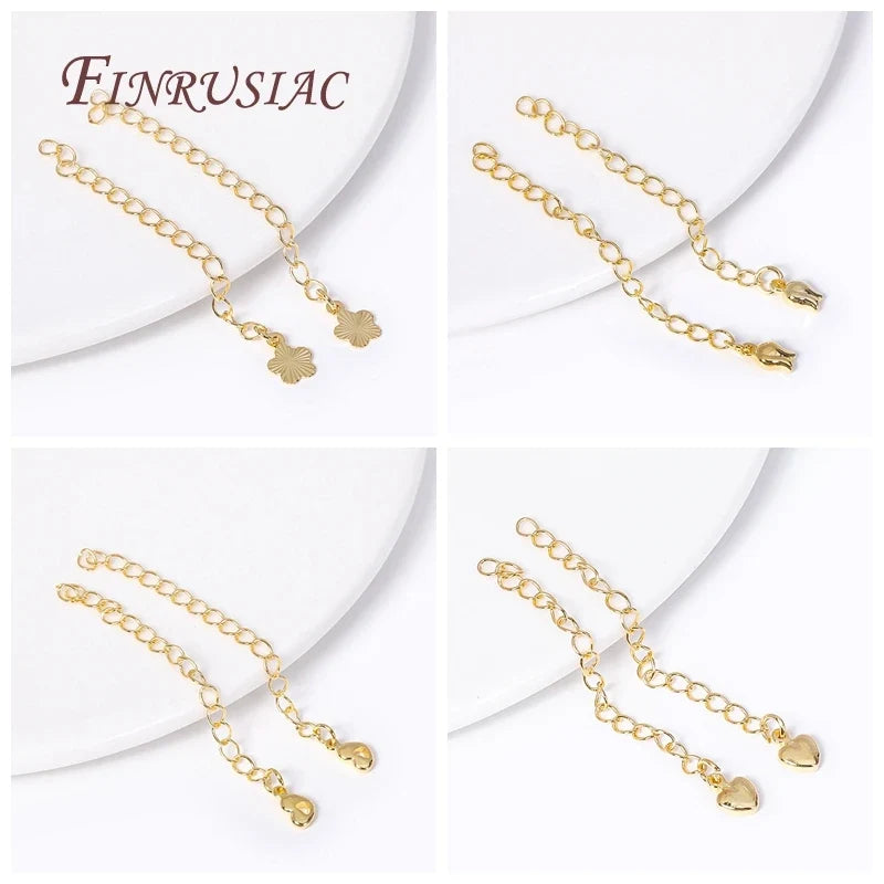 18K Gold Plated Brass Extension Chain Connectors | DIY Jewelry