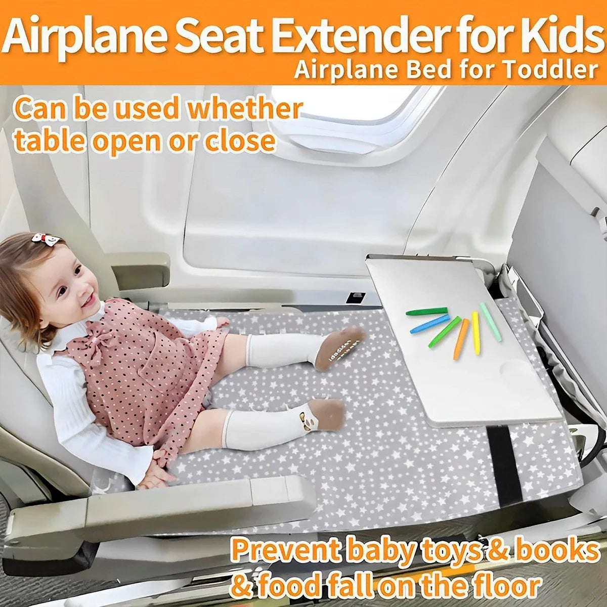 Toddler Airplane Bed & Footrest Hammock | Portable Travel Seat