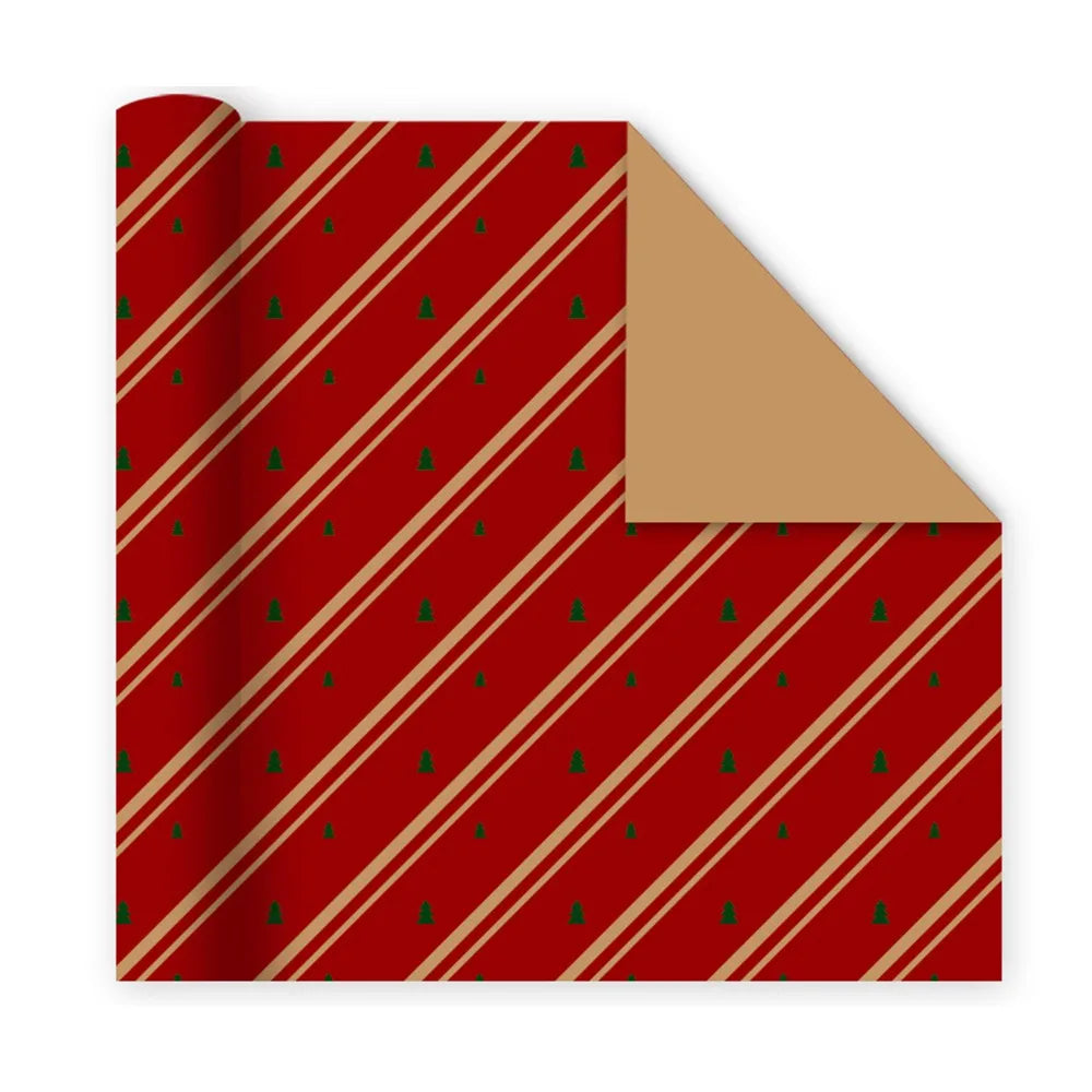 Vintage Christmas Gift Wrapping Paper – Santa & Tree DIY Craft