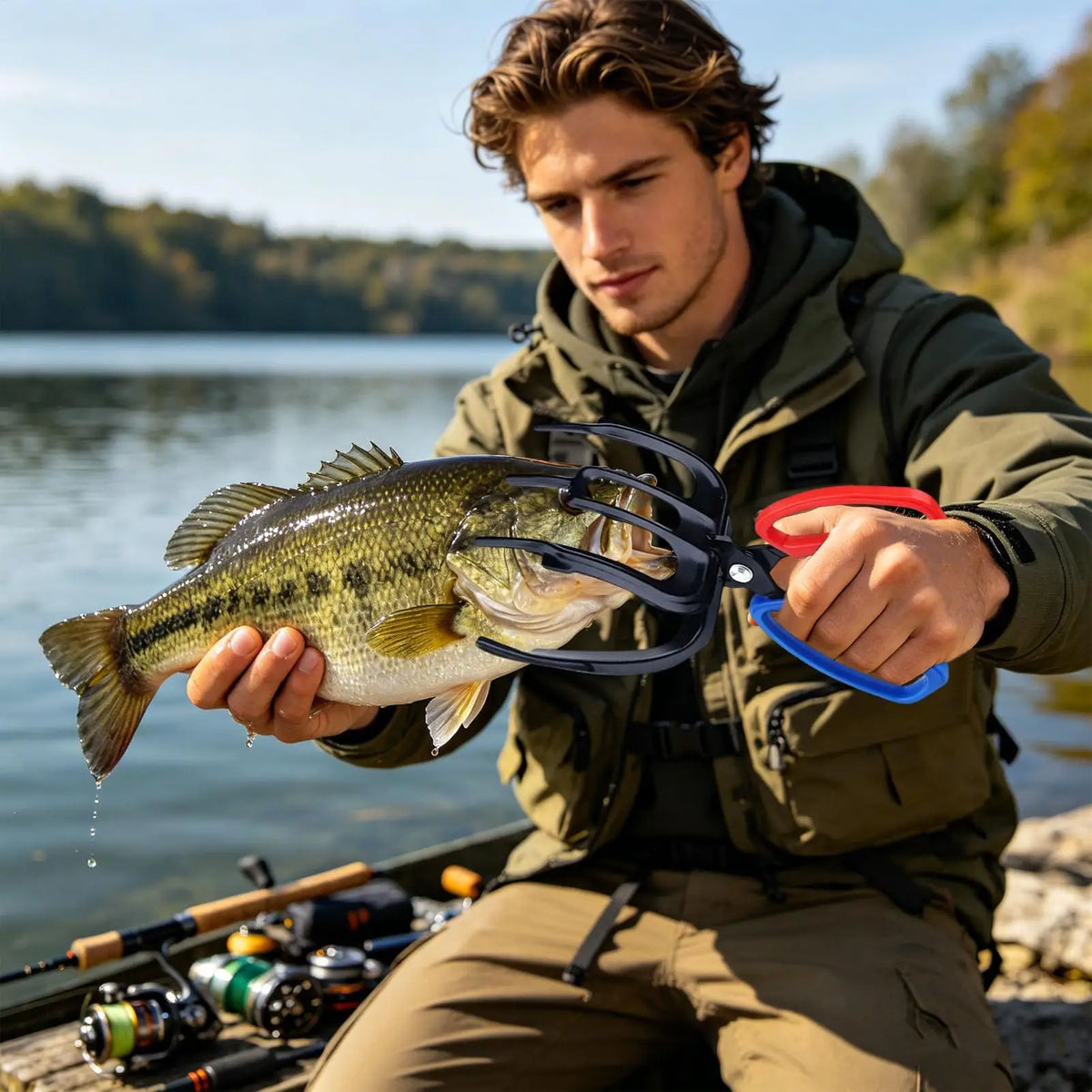 Metal 3-Claw Fish Gripper – Non-Slip Fishing Pliers Tool