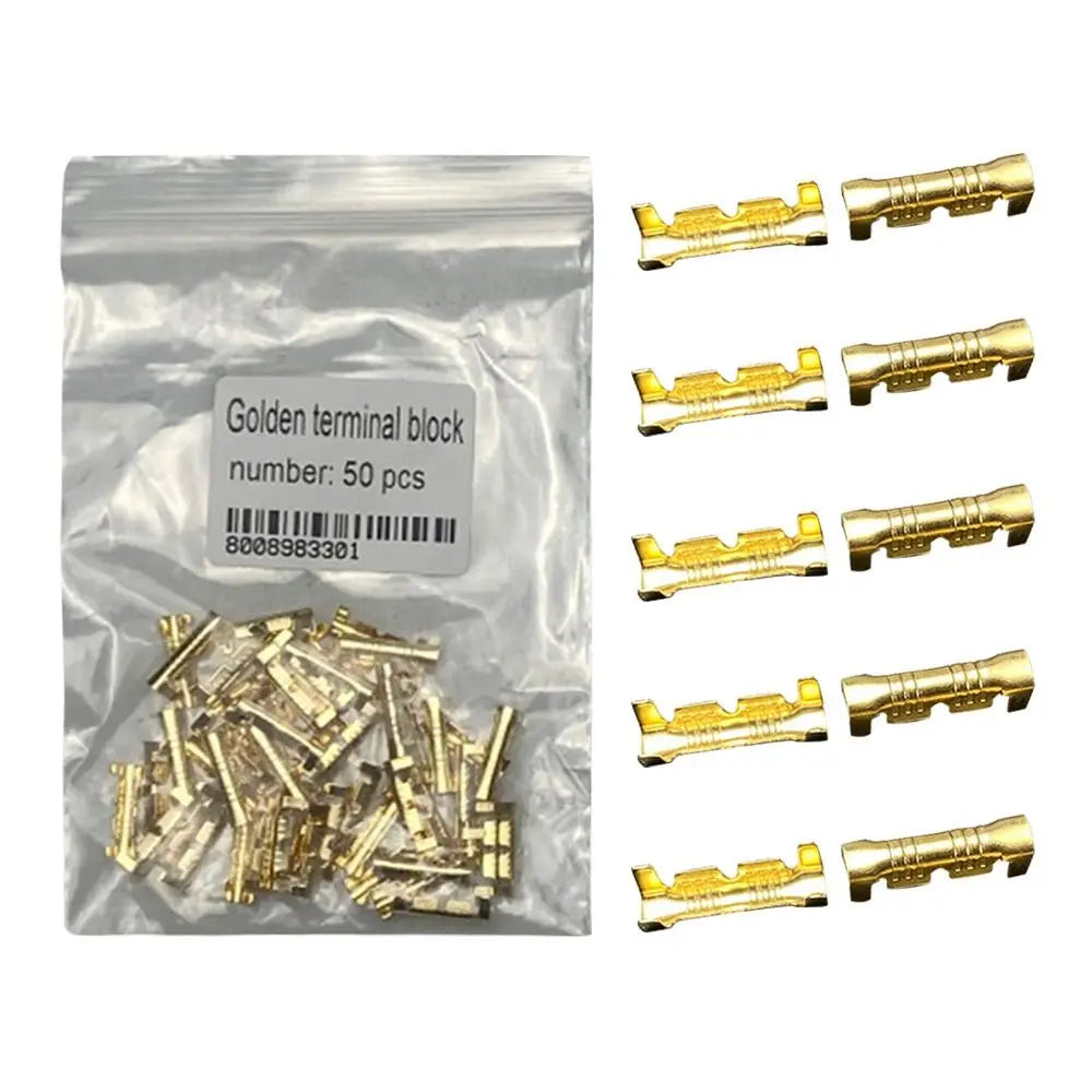U-Shaped Cold Press Wire Terminal Connectors 50/100/200pcs