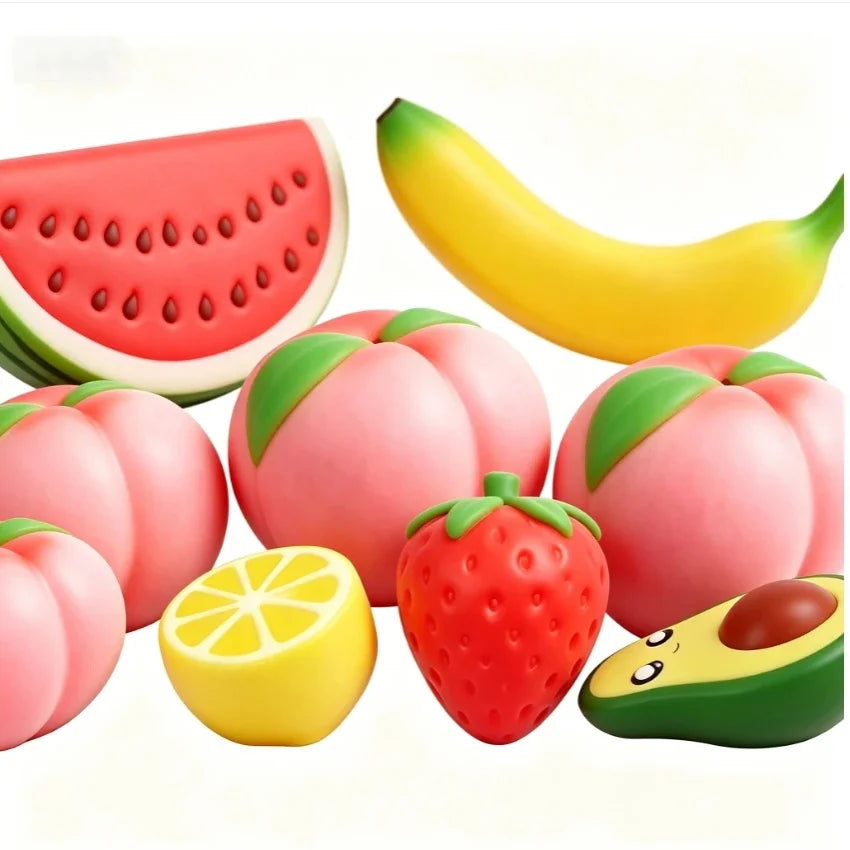 Peach Squishy Slow Rising PU Kawaii Fidget Squeeze Toy