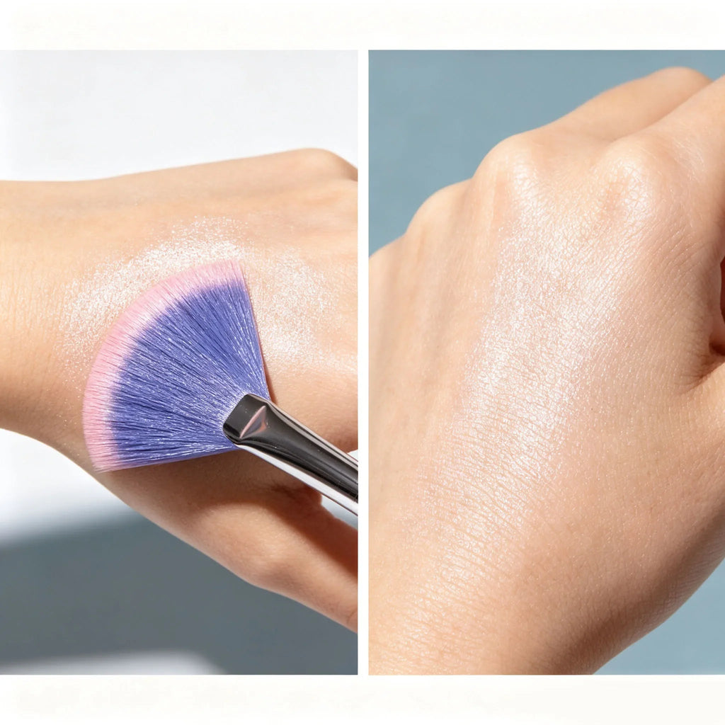 Fan Makeup Brush – Soft Wool Fiber Face Mask Cosmetic Brush