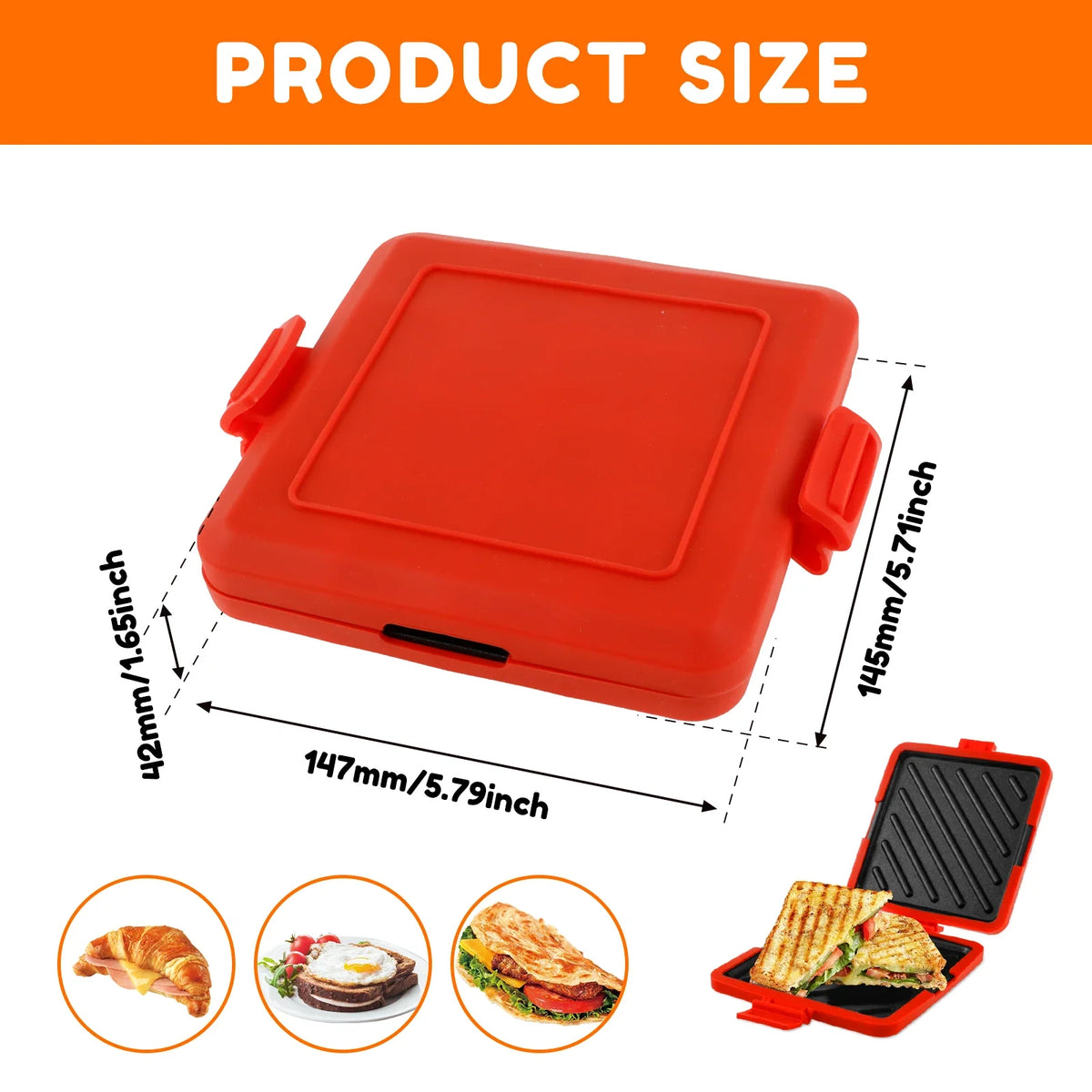 Nixie Microwave Sandwich Maker – Nonstick Crispy Toastie