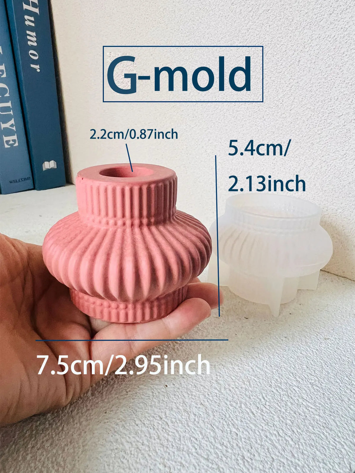 Striped Candle Holder Silicone Mold – DIY Concrete & Plaster