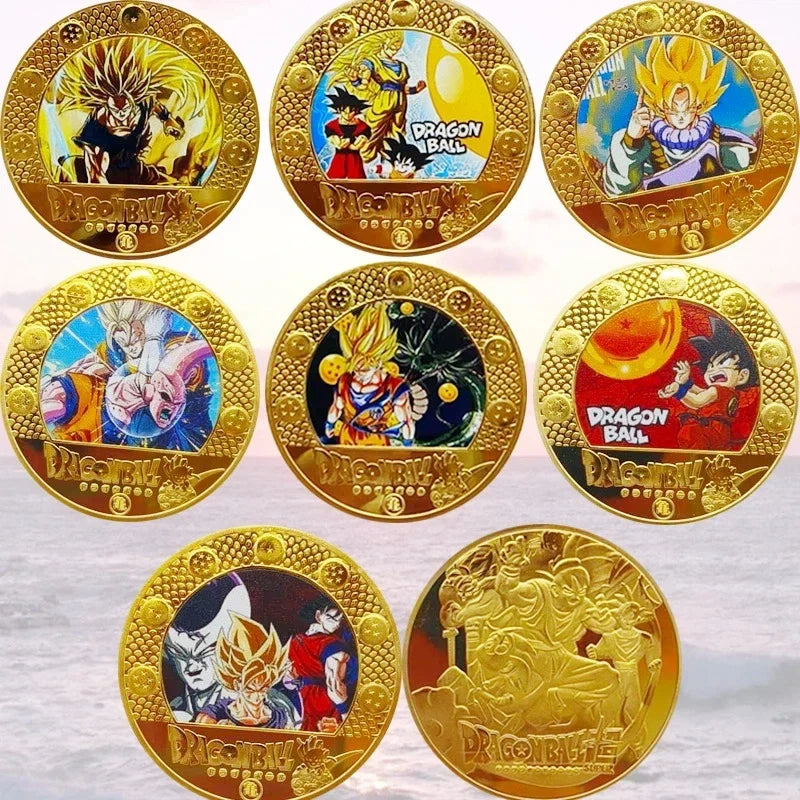 Dragon Ball Gold Commemorative Coin – Goku & Vegeta Collectible