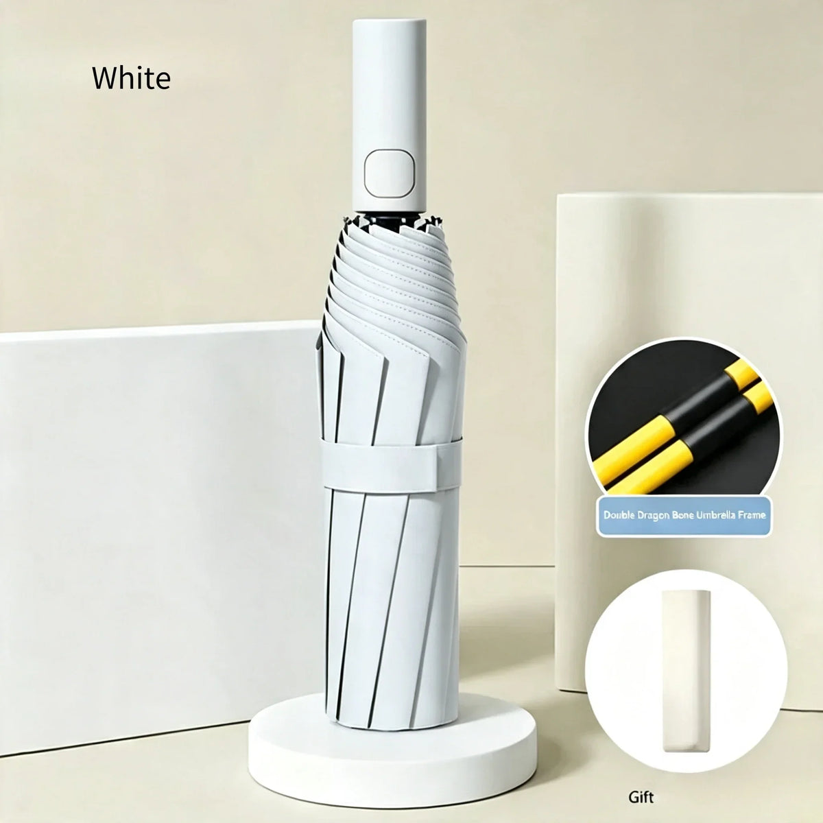 Windproof Auto Folding Umbrella – Compact UV & Rain Cover