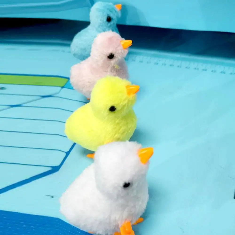 Wind-Up Easter Chick Toy – Plush Hopping Chick Decoration